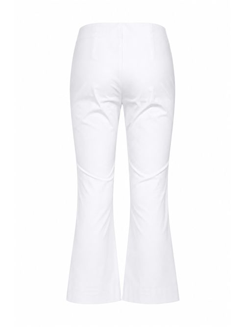 Pantaloni a trombetta Claudette in tela di cotone Bianco Liviana Conti | CNTK50A01-0